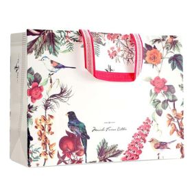 10 Pcs Nonwovens Merchandise Shopping Bags Boutique Bags Retail Bags, Flower and Birds