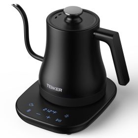 Electric Gooseneck Kettle Temperature Control & 5 Variable Presets;  Pour-Over Tea Kettle for Coffee Brewing;  Stainless Steel Inner;  1200W Rapi