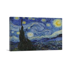 The Starry Night - Canvas Print (Type: Standard Framed Canvas Print, size: 12" x 8" / 30cm x 20cm (approx))